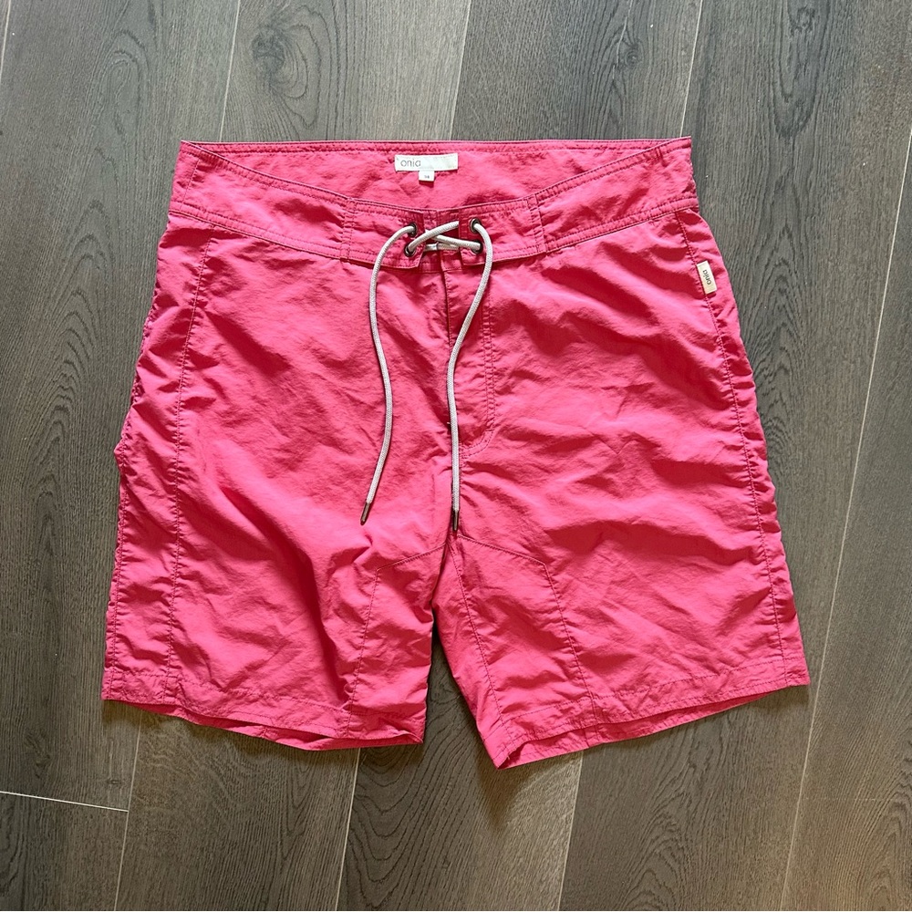 Men’s Onia pink swim trunks (Sz 34)